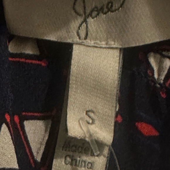 NWT JOIE GINABEL SILK HANDKERCHIEF DRESS IN DARKNAVY SIZE SMALL - Picture 7 of 11